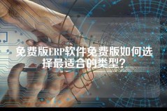 免费版ERP软件免费版如何选择最适合的类型？